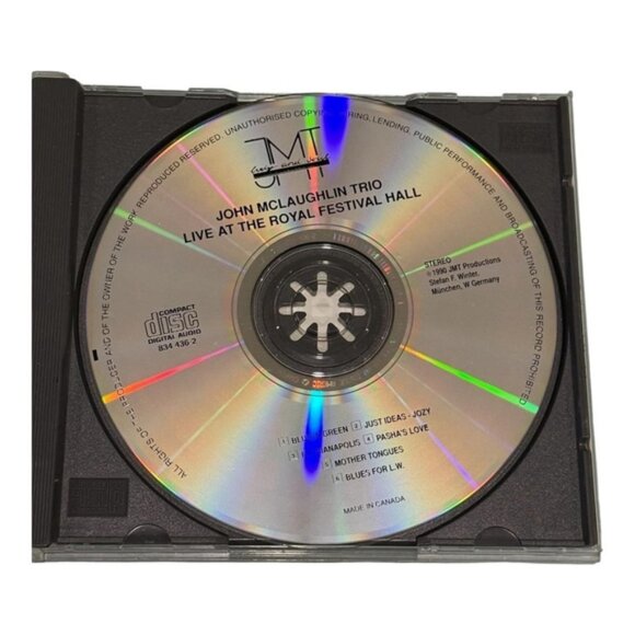 John McLaughlin Trio CD Live At The Royal Festival Hall Jazz Album 1989 JMT - Picture 8 of 10
